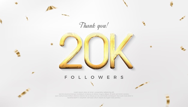 Thanks to 20K followers celebration of achievements for social media posts