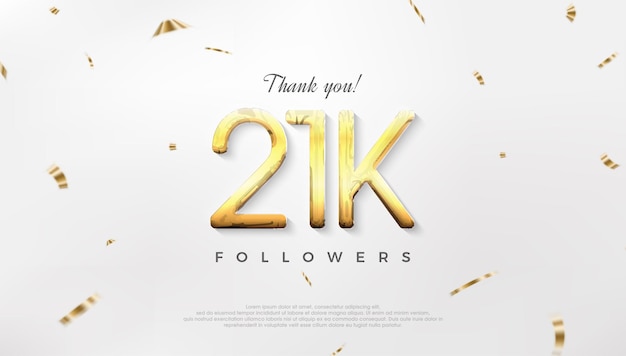 Thanks to 21k followers celebration of achievements for social media posts