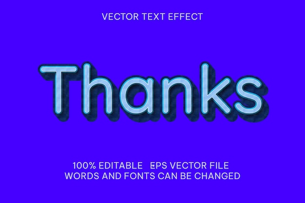 Thanks editable text effect