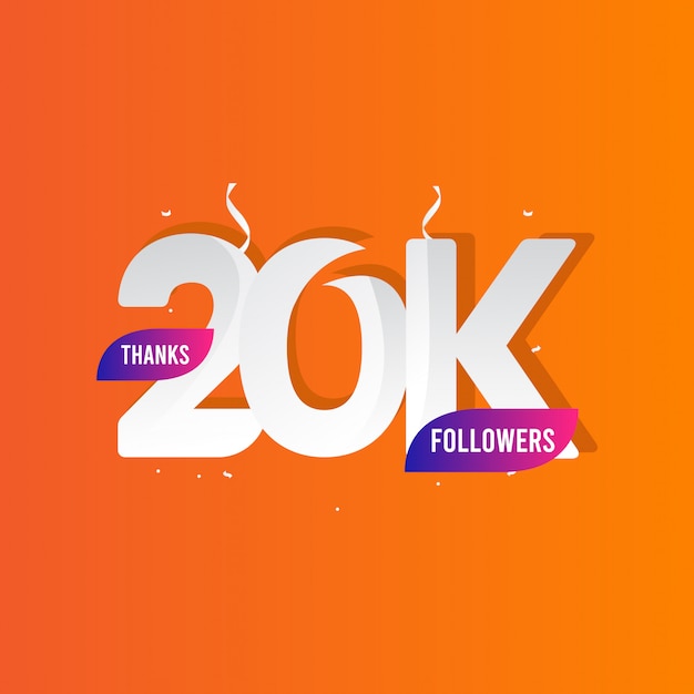 Thanks followers  design illustration