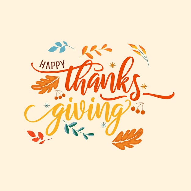 Thanks giving day art design premium vector