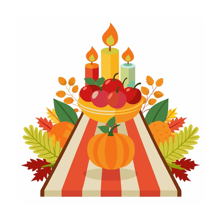 Vector thanks giving day concept illustration