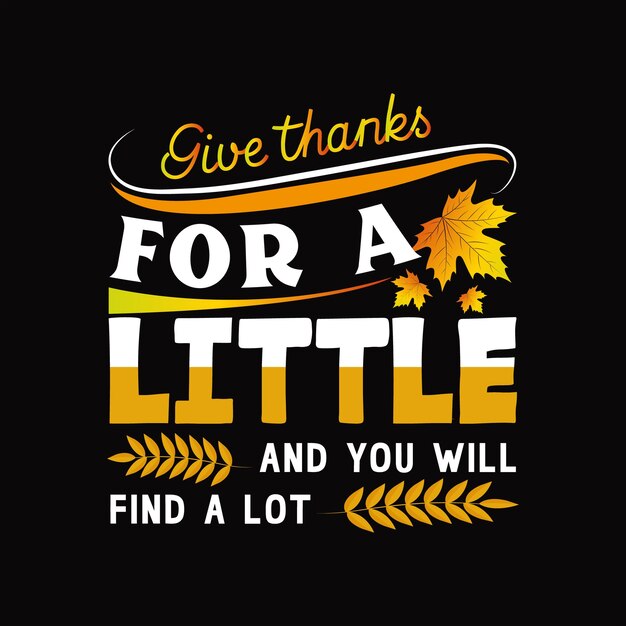 Thanks giving day t-shirt design