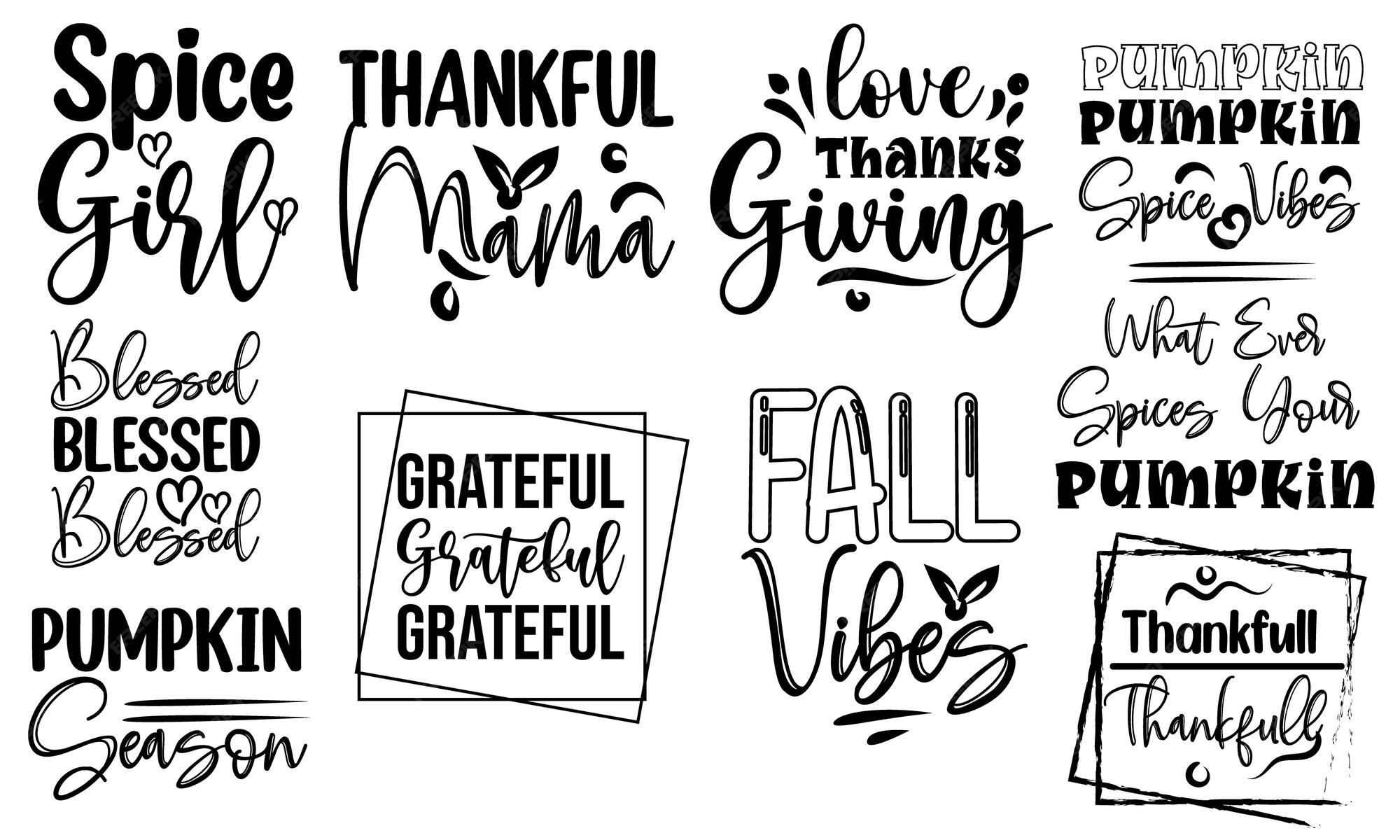 Premium Vector Thanks giving design bundle, thanks giving day design