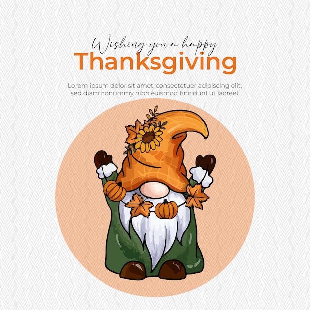 Thanks Giving social media template for Instagram post feed