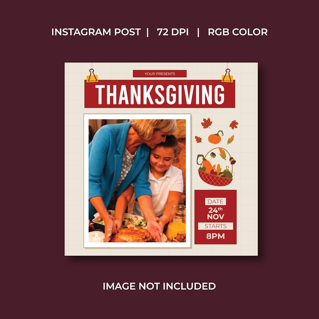 thanks giving socials media