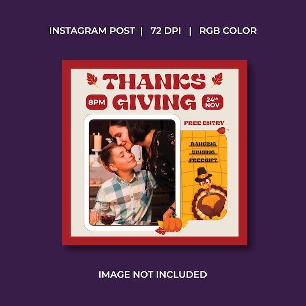 thanks giving socials media
