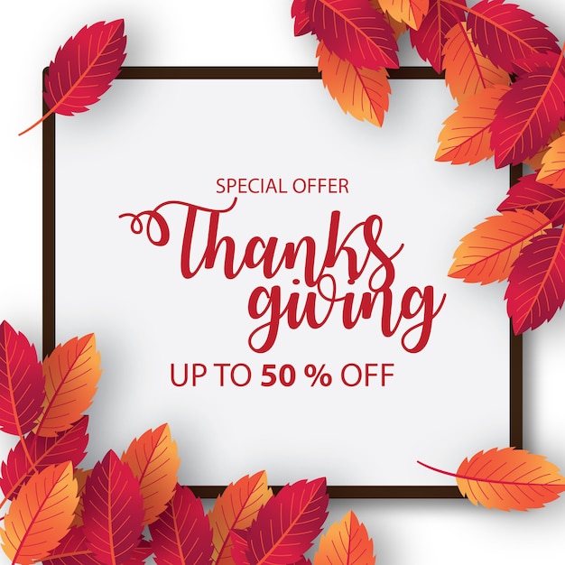 thanks giving special offer poster 