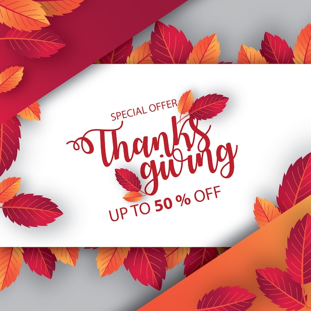 Thanks giving special offer poster