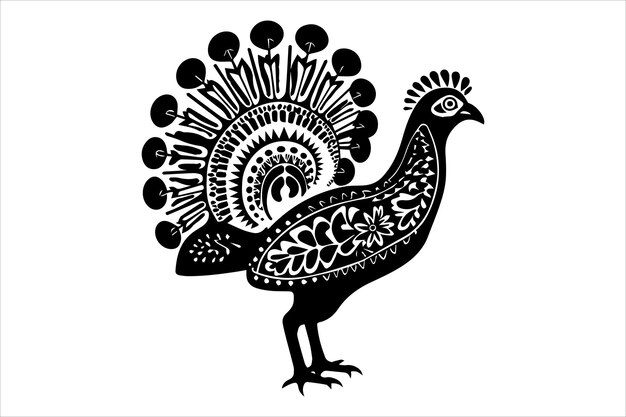 Thanks giving Turkey Silhouette turkey day vector elements