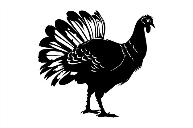 Thanks giving Turkey Silhouette turkey day vector elements