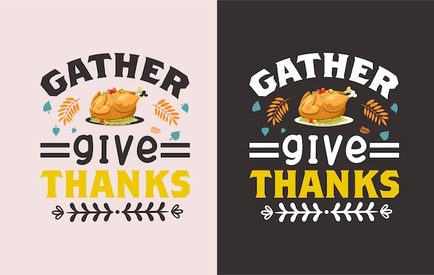 Thanks giving turkey t-shirt design vector