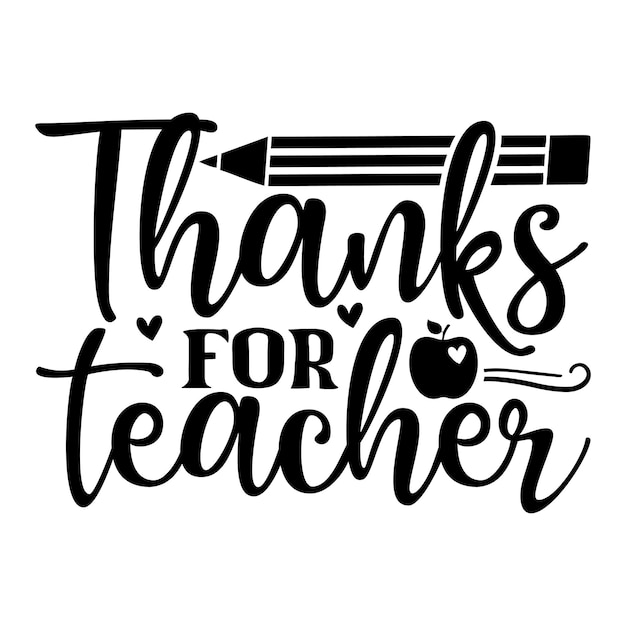 Vector thanks for teacher svg