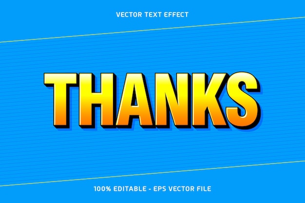 Thanks Vector Text Effect