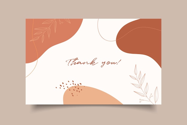 Thanks you business card template design