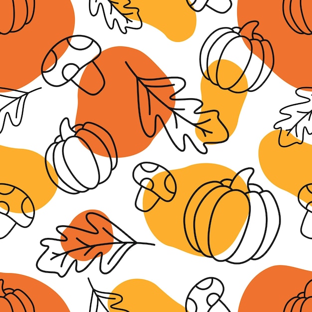 Vector thanksgiving abstract seamless pattern background design