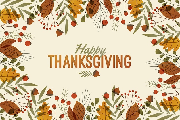 Vector thanksgiving achtergrond in plat ontwerp