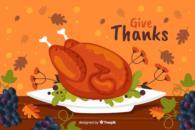 Vector thanksgiving background in flat design