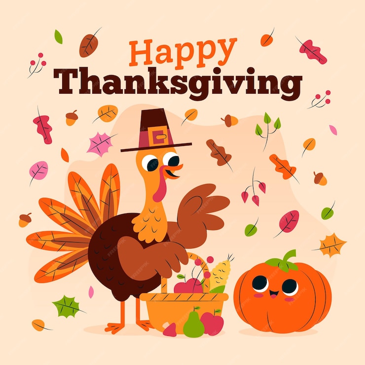 Premium Vector | Thanksgiving background in flat design