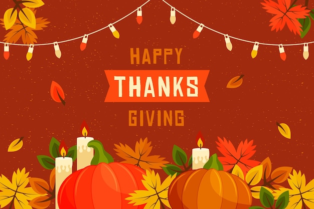 Thanksgiving background in flat design