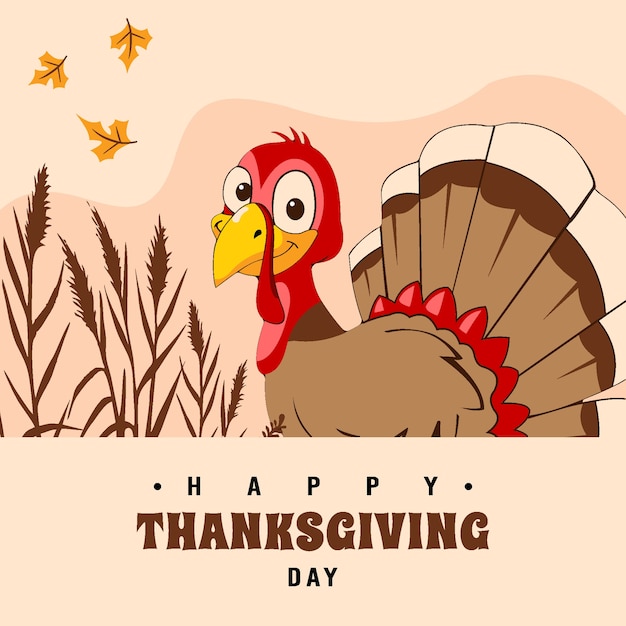 Vector thanksgiving background flat design