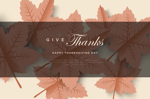 Thanksgiving background with autumn vegetables and colorful leaves Vector