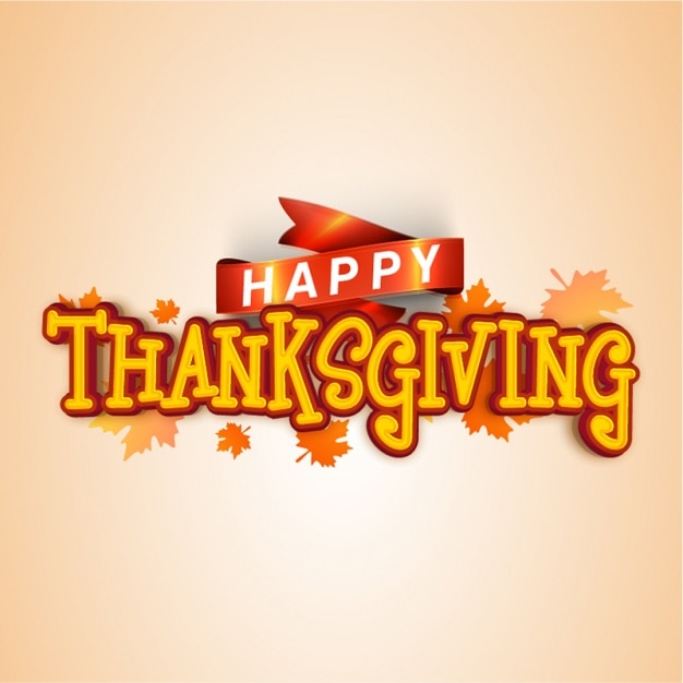 Thanksgiving background with decorative ribbon