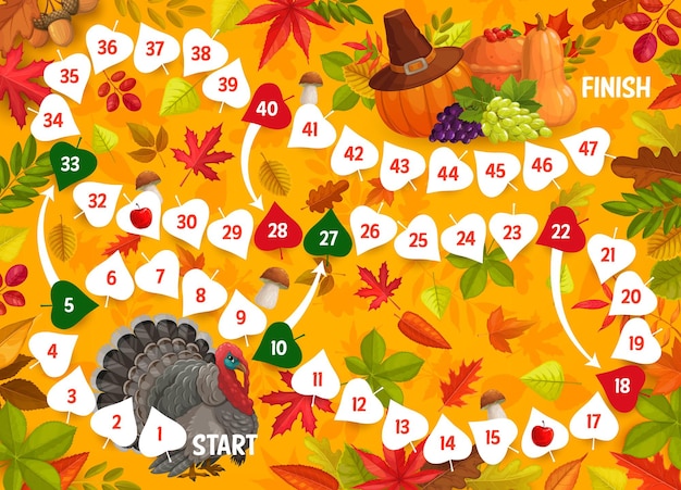 thanksgiving board game, turkey, leaves, harvest