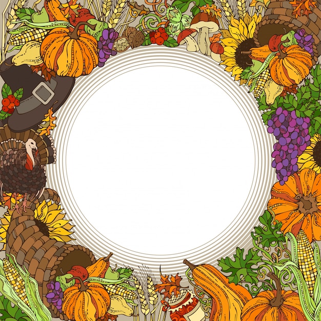 Thanksgiving cirkelframe