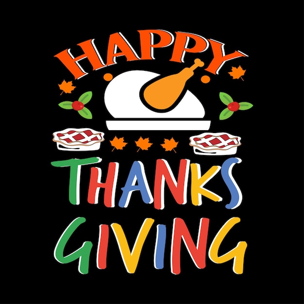 Vector thanksgiving citaat typografie t-shirt