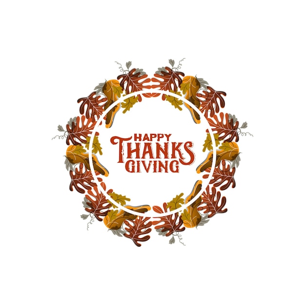 Vector thanksgiving-concept met platte ontwerpachtergrond