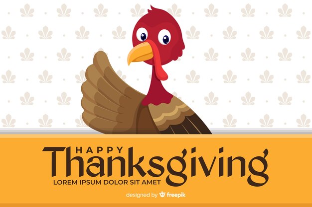 Thanksgiving concept with flat design background