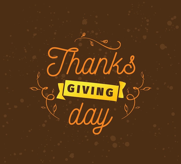 Thanksgiving dag typografie set sjabloon