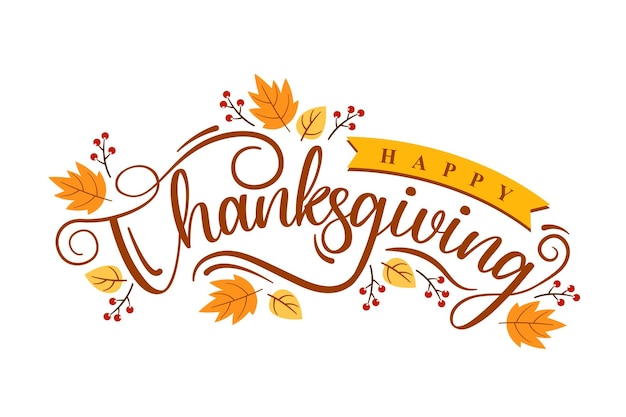 Vector thanksgiving day background. autumn season in hand drawn flat design