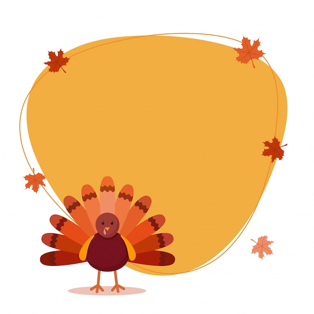Thanksgiving day background with turkey bird.