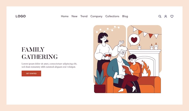 Vector thanksgiving day flat vector illustration