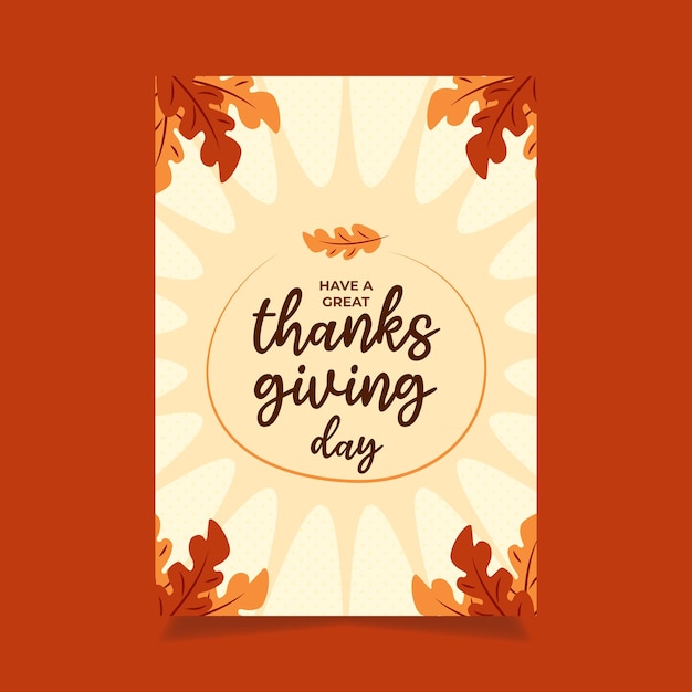 Thanksgiving day flyer template