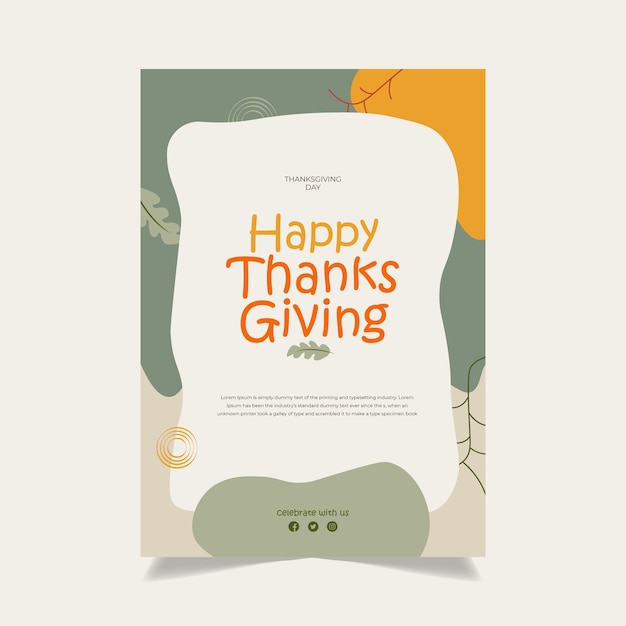 Thanksgiving day flyer template