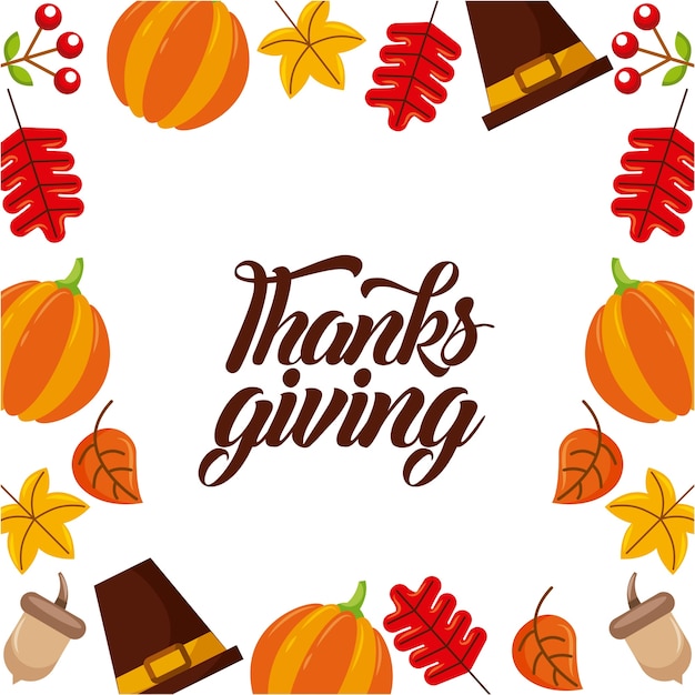 Vector thanksgiving day greeting banner or poster traditional