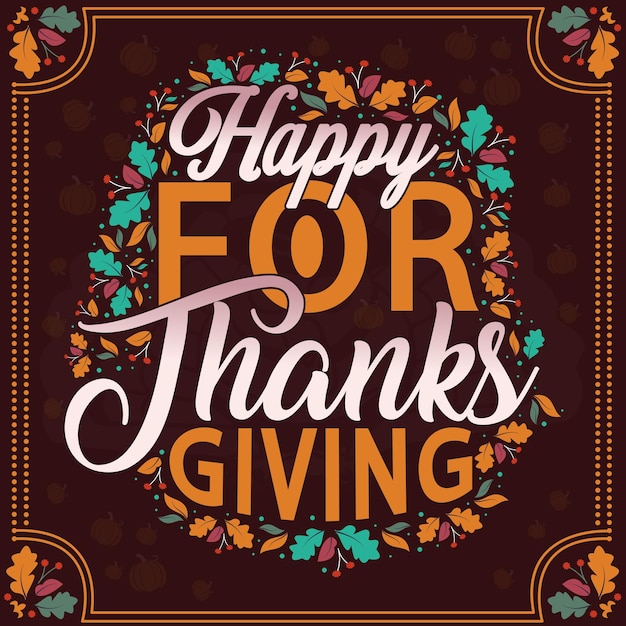 День благодарения ручной рисунок осенний сезон каллиграфия фона благодарения.
