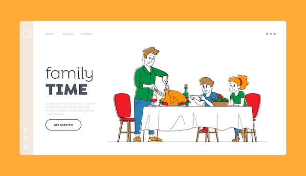 Thanksgiving day landing page template