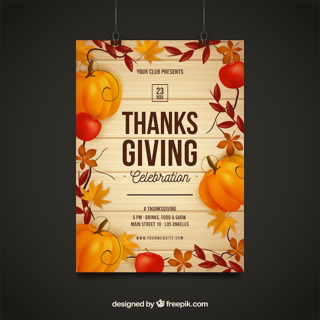 Thanksgiving day posters in vintage stijl