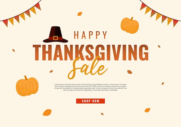 Thanksgiving day promo verkoop flyers op de witte achtergronden seizoensgebonden belettering pompoentaart herfstbladeren vectorillustratie voor poster banner speciale aanbieding