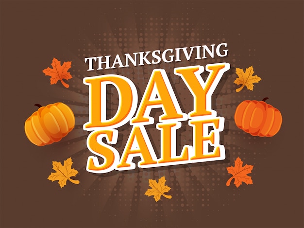 Vector thanksgiving day sale template or flyer.