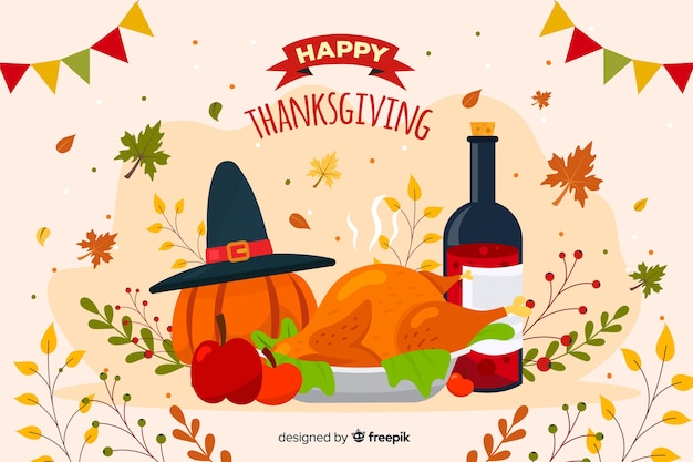 Vector thanksgiving day theme concept for background