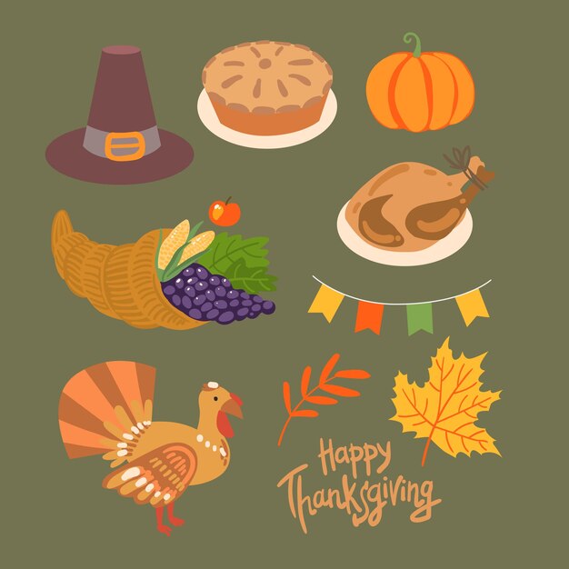 Vector thanksgiving day vector illustration for your design