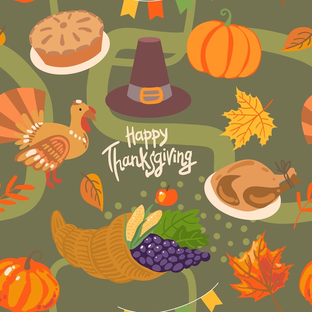 Thanksgiving Day Vector illustration for your design