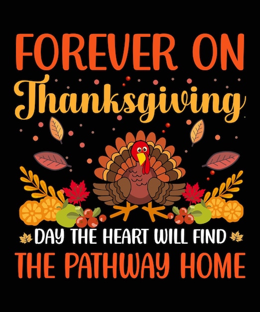 Thanksgiving day vectorillustratie T-Shirt Design