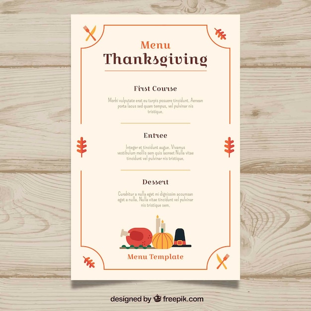 Thanksgiving elegant menu