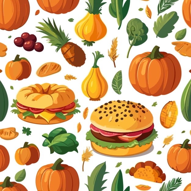 Thanksgiving flat vector detailed cartoon